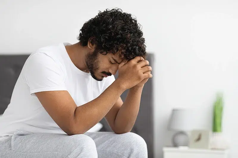 A man goes through detox.
